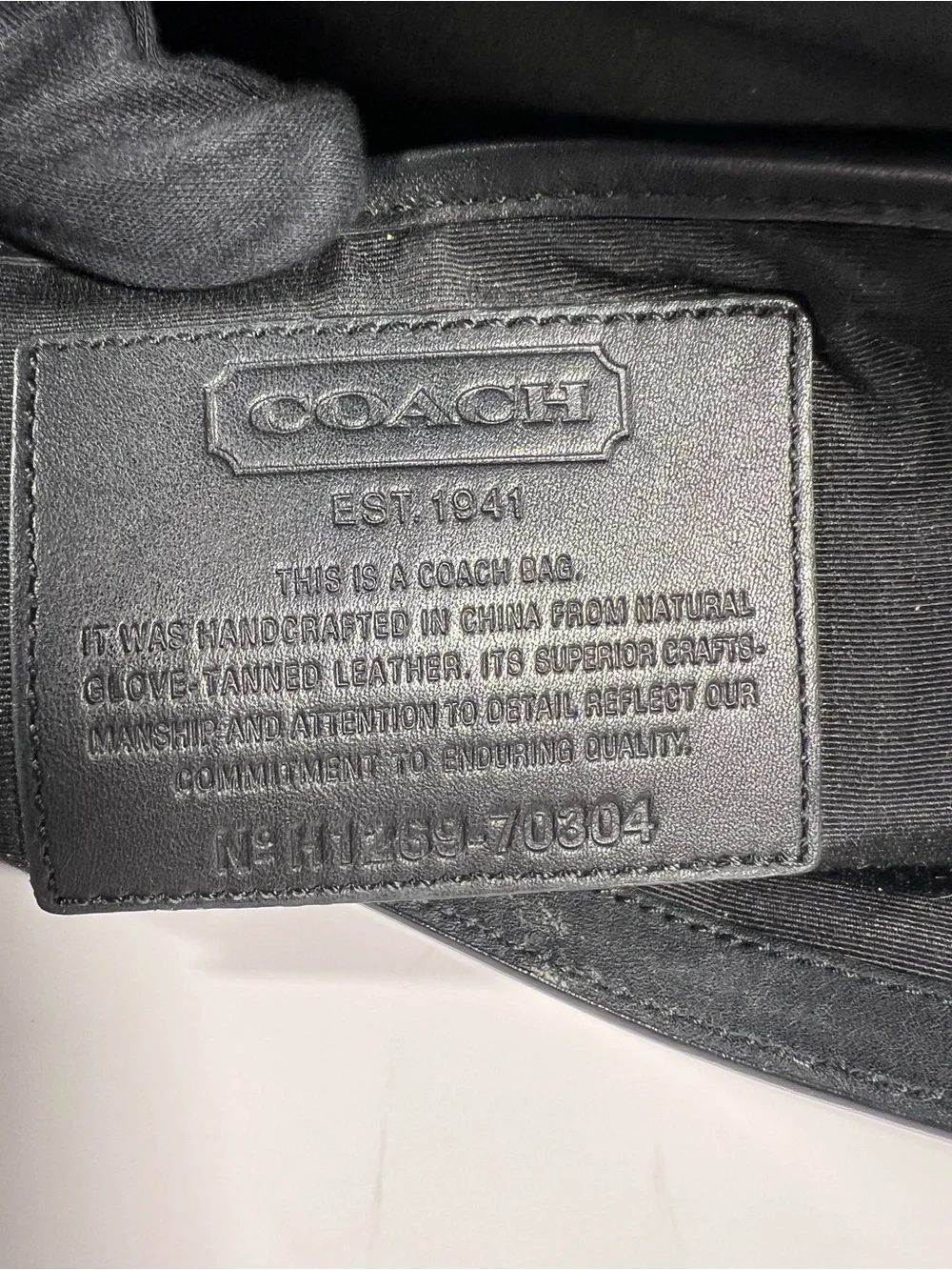 4078: Vintage Coach Black Leather Briefcase Messenger Bag 70304
